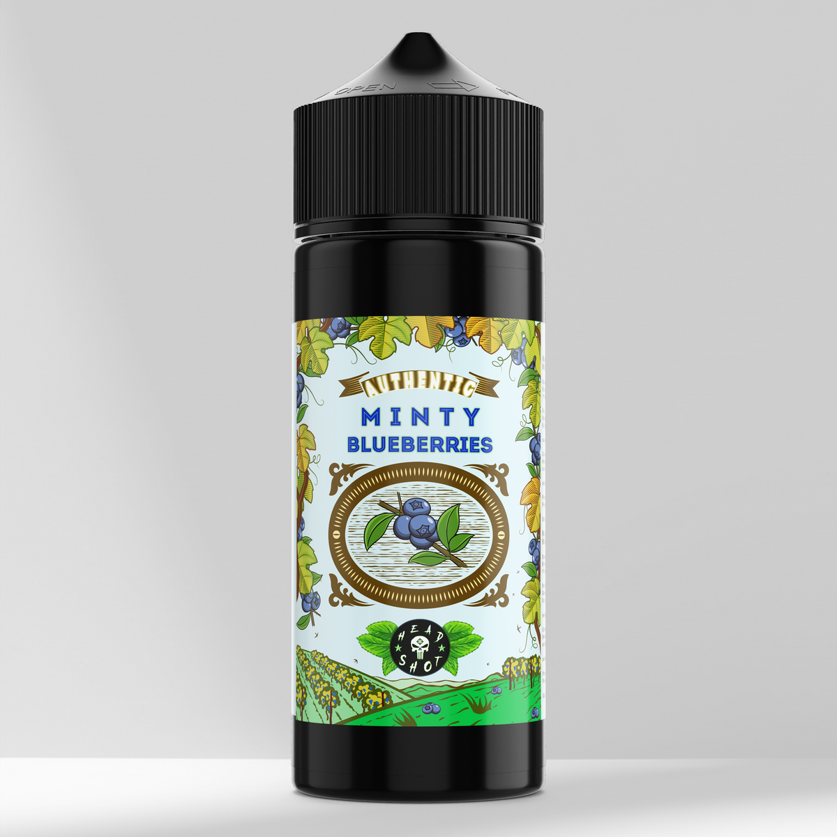 MINTY BLUEBERRIES Blaubeer-Minz-Aroma Flasche 10ml HEADSHOT
