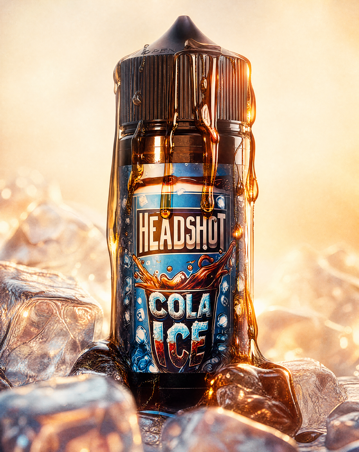 COLA ICE Cola Zitrone Limette Ice Aroma von HEADSHOT, Anwendung und Stimmungsbild