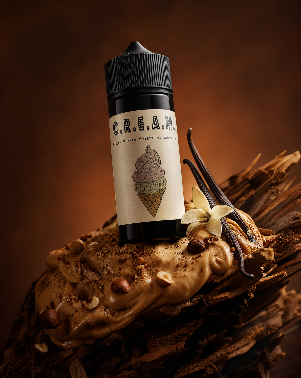 C.R.E.A.M. Vanille Sahne Haselnuss Aroma von HEADSHOT, Anwendung und Stimmungsbild